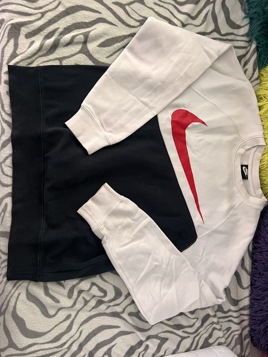 Bluza nike M bialo granatowa