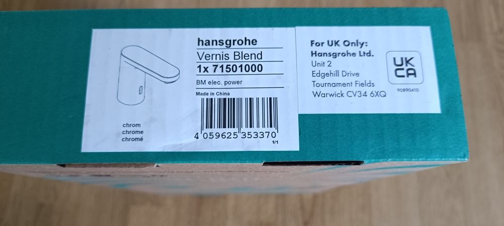 Bateria umywalkowa Hansgrohe na podczerwień