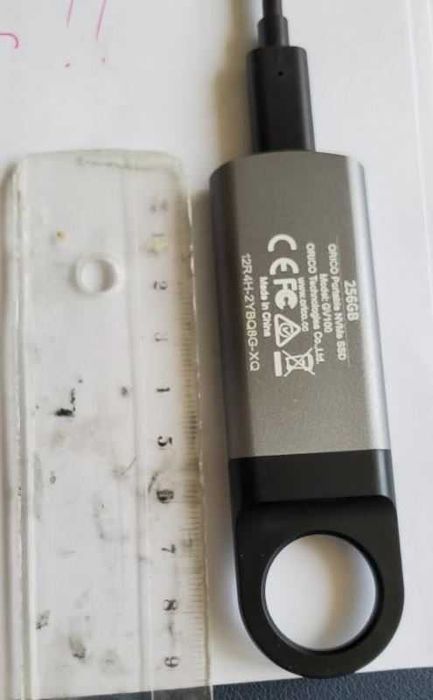 Disco USB SSD Externo 256GB, pequeno e rápido