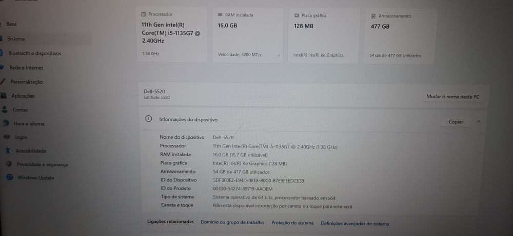 ‼PROMO‼ Labtop Dell Latitude 5520 11ªG| 15.6"-IPS | i5-1135G7 | 16G/32G DDr4 | NVMe512G |M| W11