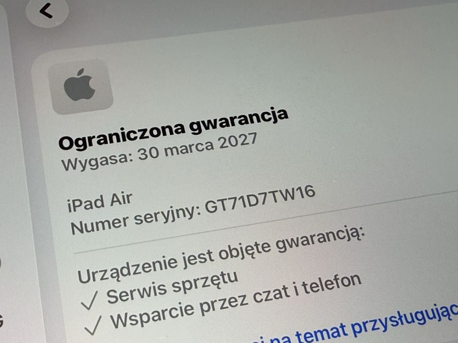 iPad 13" Air M3 WiFi 128GB, klawiatura Logitech Combo Touch , gwarancja.