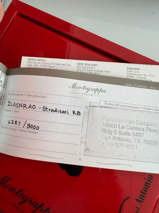 Montegrappa Stradivari RollerBall ручка 2287 з 3000