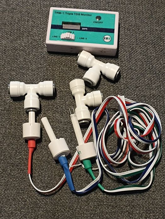 Potrójny miernik TDS monitor jakości wody HM Digital TRM-1 filtry RO