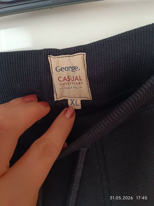 Czarne spodenki męskie George r XL casual