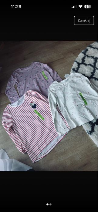 Zestaw bluzek 3 sztuki 128 cm