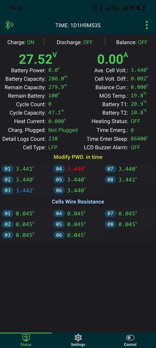 Акумуляторна збірка LiFePO4 24V 280Ah (7.2 kWh) Збірка 8S