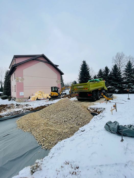 Prace ziemne, usługi koparką, minikoparką, transport, parkingi, drogi