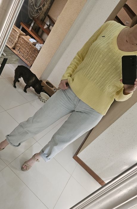 Lacoste _ sweterek zółty L