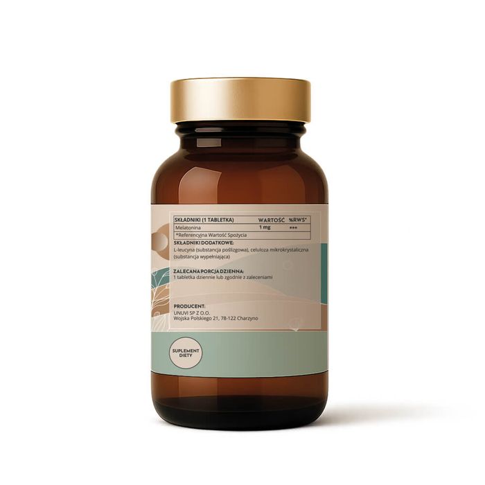 UNUVI - Melatonina 1 mg | 60 tabletek wegetariańskich