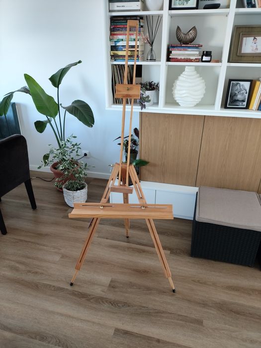 Cavalete pintura dobrável com pega