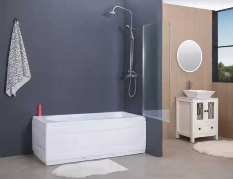 Скляна шторка для ванни Glass  60х140см Chrome