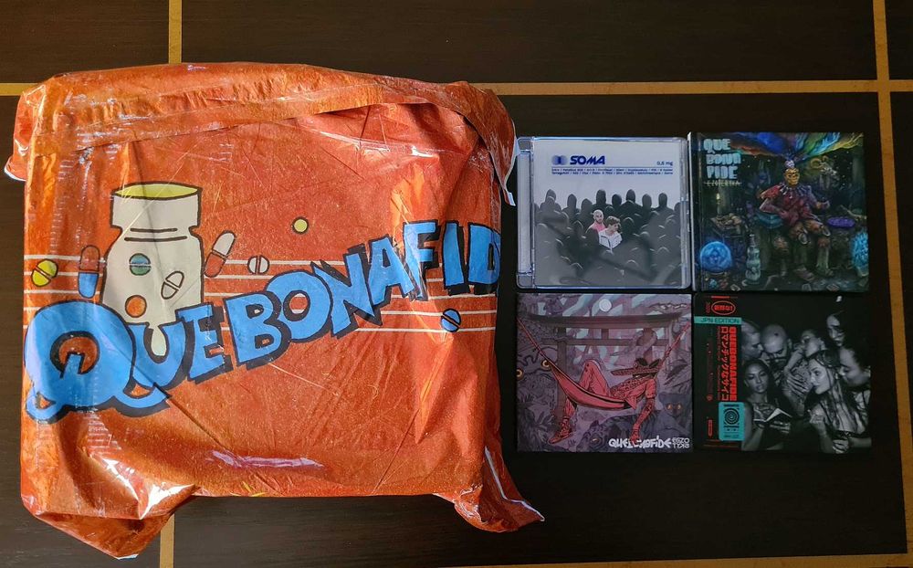 Zestaw Quebo Quebonafide BOX Północ Południe NOWY FOLIA + CD Ezoteryka + Egzotyka + Romantic Psycho JPN Edition + Taconafide Soma 0,5 mg !Jak NOWE!