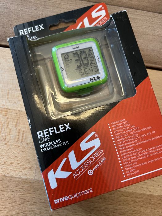 Велокомп'ютер бездротовий KLS Reflex WL 14 функцій Лайм