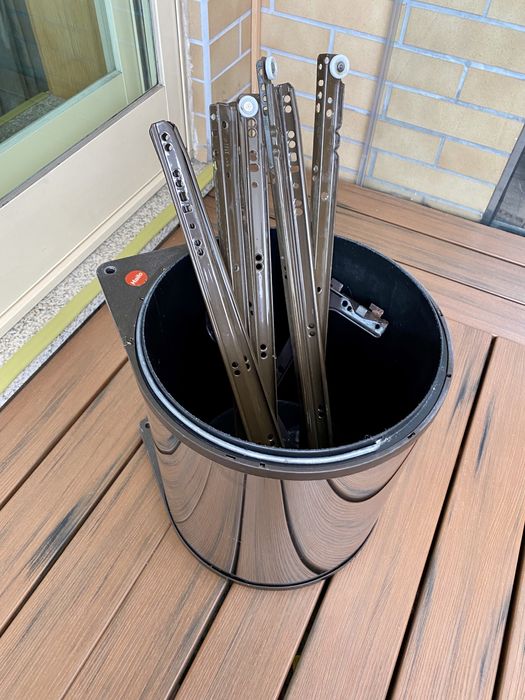 Caixote de lixo interior de móvel 25 cm diâmetro