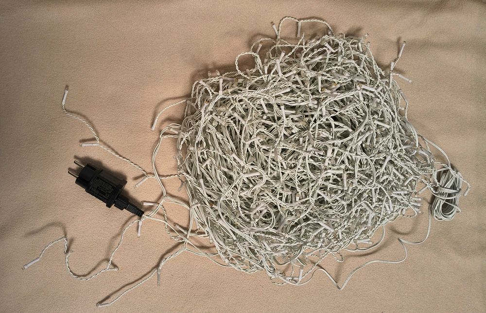 Łańcuch świetlny, sople na zewnątrz 24 metry - 960 szt lampki