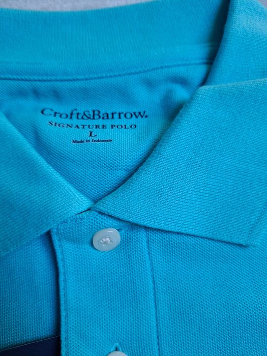 Crafts&Barrow Polo niebieski L koszulka męska