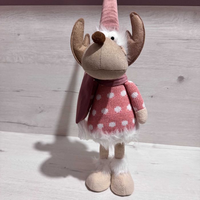 Conjunto de 2 Renas Natal (Tons de rosa)