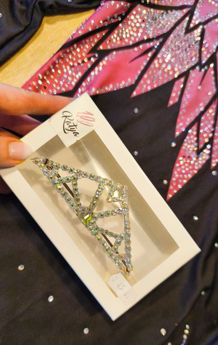 Body, strój do gimnastyki artystycznej + korona na kok, 12-14 lat, M