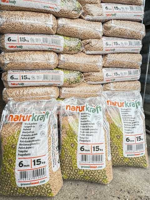 Pellet drzewny, iglasty, dębowy - jakość Gold, certyfikat