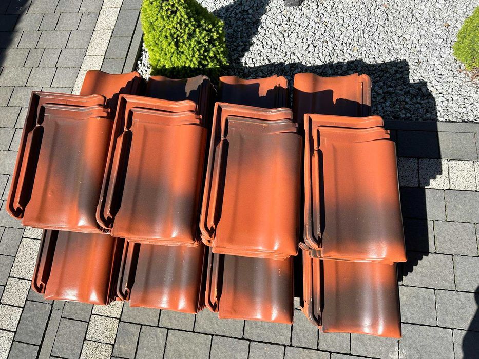 Dachówka Roben Fleming miedziana miedziany boczna kasztan rustykalna