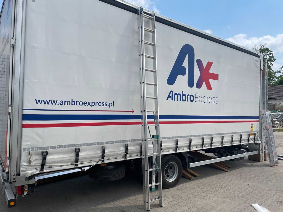 Drabina aluminiowa 2x14 ALOSS dwuelementowa 7,90 m 150kg Uniwersalna