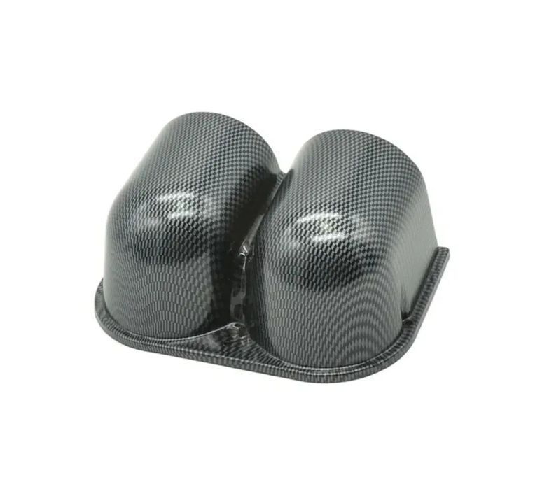 Suporte 2 manometros 52mm - Preto Carbono