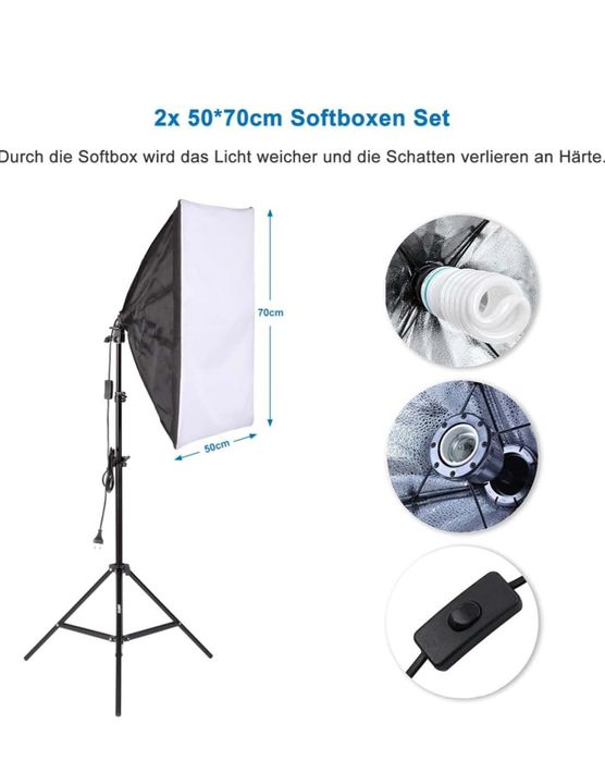 OUBO Softbox Profesjonalny zestaw do studia fotograficznego