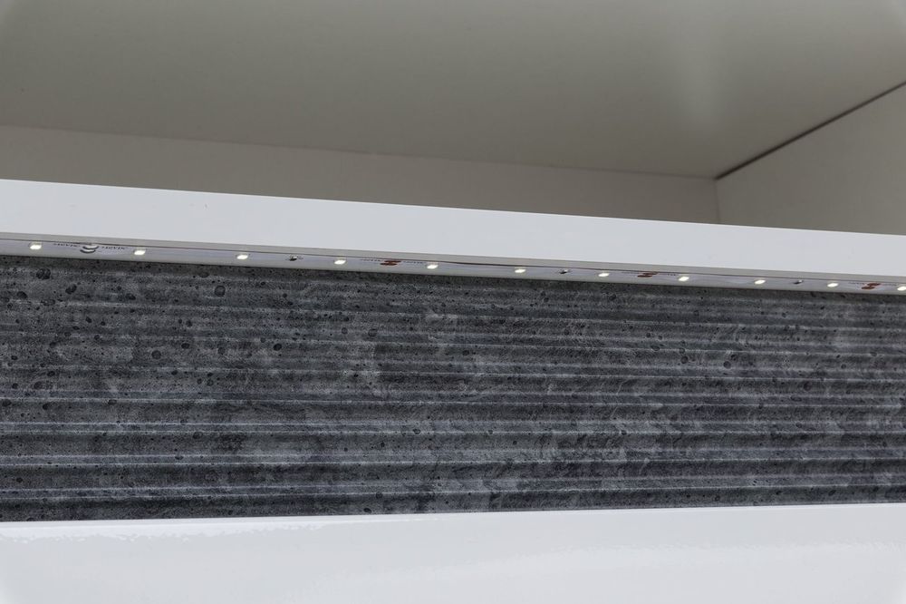 Szafka RTV / biały połysk + podświetlenie LED