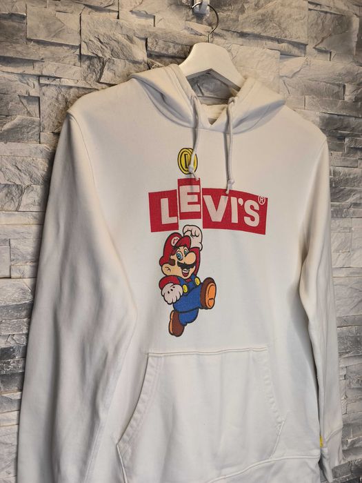 Bluza z Kapturem Super Mario Levi's Levis Biała Hoodie