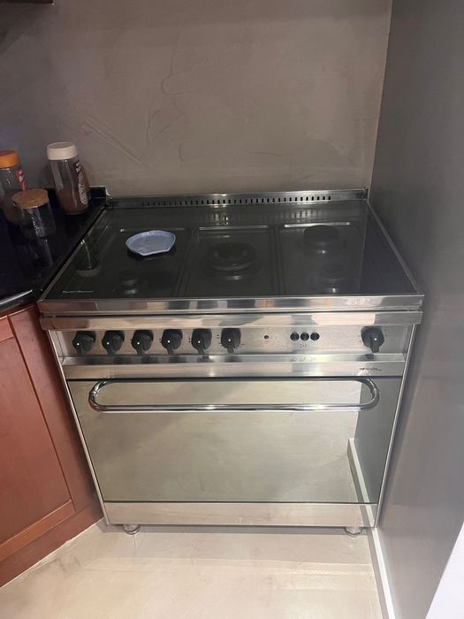 Fogão La Germania 90 cm inox gás natural ótimo estado