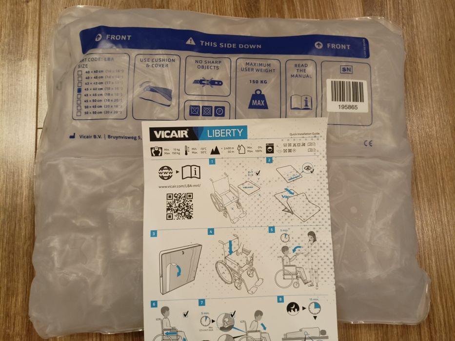 Nowa poduszka 3d przeciwodleżynowa Vicair Liberty 43×50cm