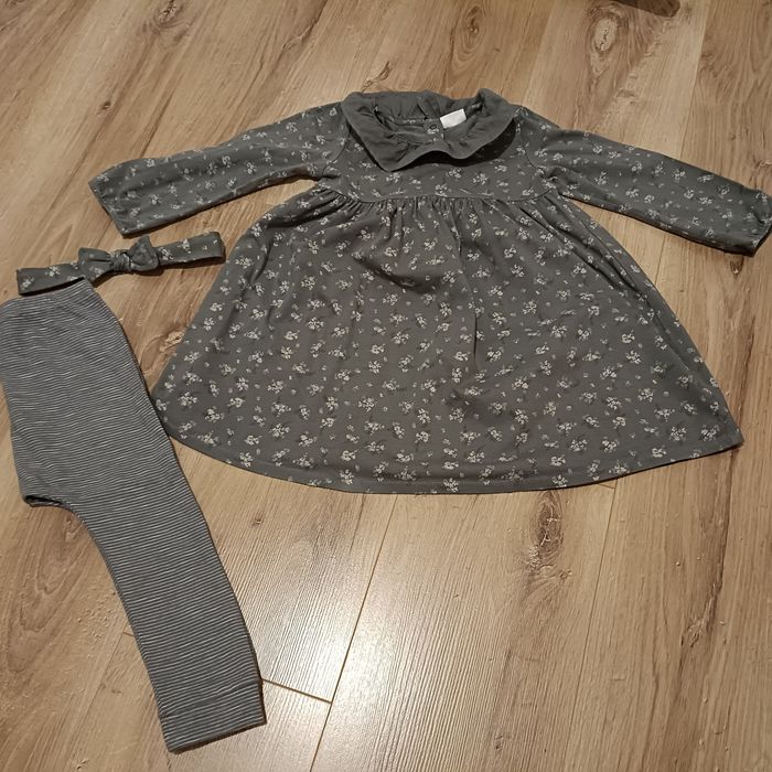 Komplet sukienka / tunika + legginsy / haremki +opaska rozm.92 Next