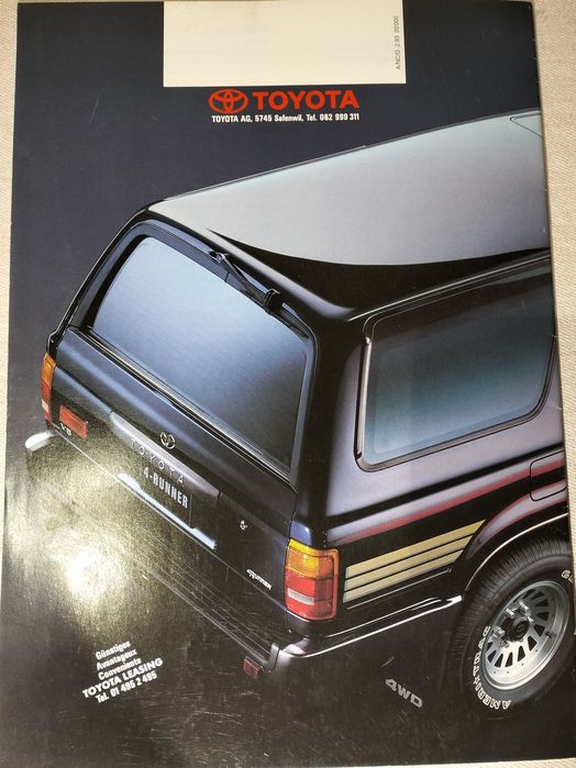 Revista Promocional Toyota 4-Runner 1995