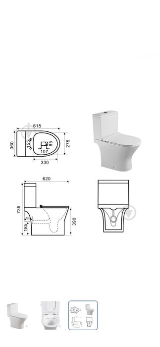 Унітаз напольний Ravak Чехія.