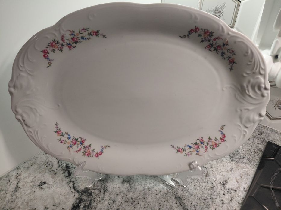 Patera półmisek Wawel porcelana kwiaty ogromny