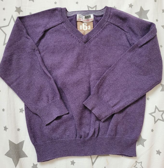 Sweter w serek Zara baby roz. 86 fiolet