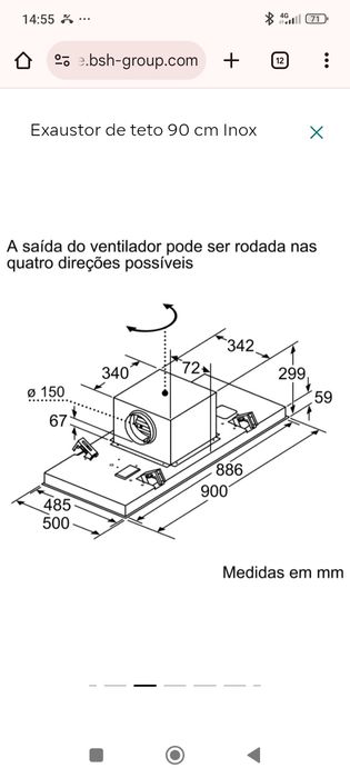 Vendo ou troco Exaustor de ilha siemens wifi