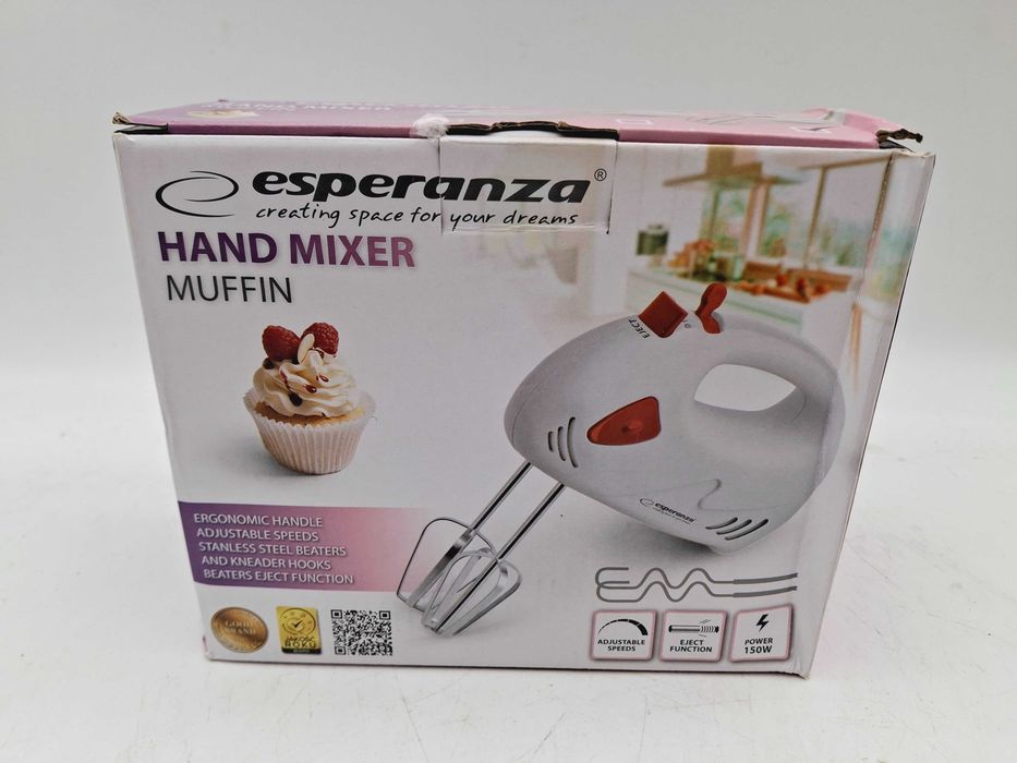 Mikser reczny Esperanza EKM007R 150W JAK NOWY!