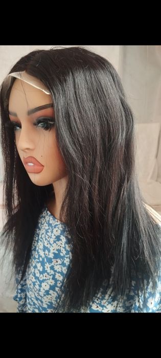 Парик 100%натуральный волос без челки 45см