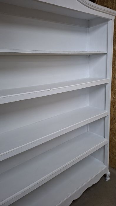 Regalik biblioteka ludwikowski bielony z przecierka Shabby Chic i