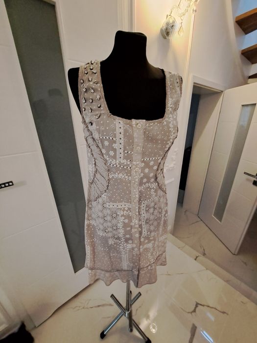 Sukienka szmizjerka cyrkonie Italy S/M