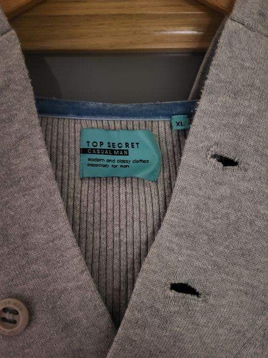 Sweter szary z kapturem Top Secret