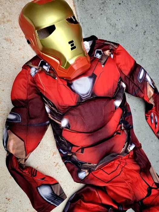 Strój przebranie dla dzieci Iron Man z maską rozm M nowy