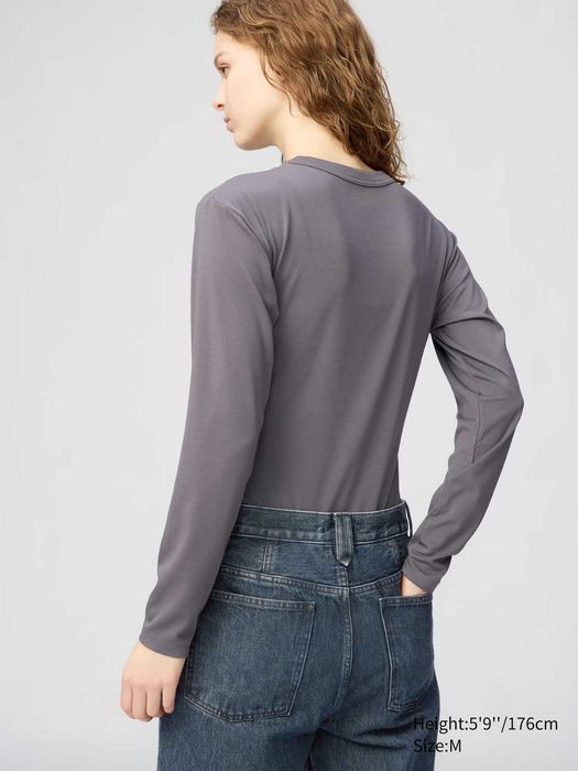 Боді комбідрес airism з довгим рукавом uniqlo