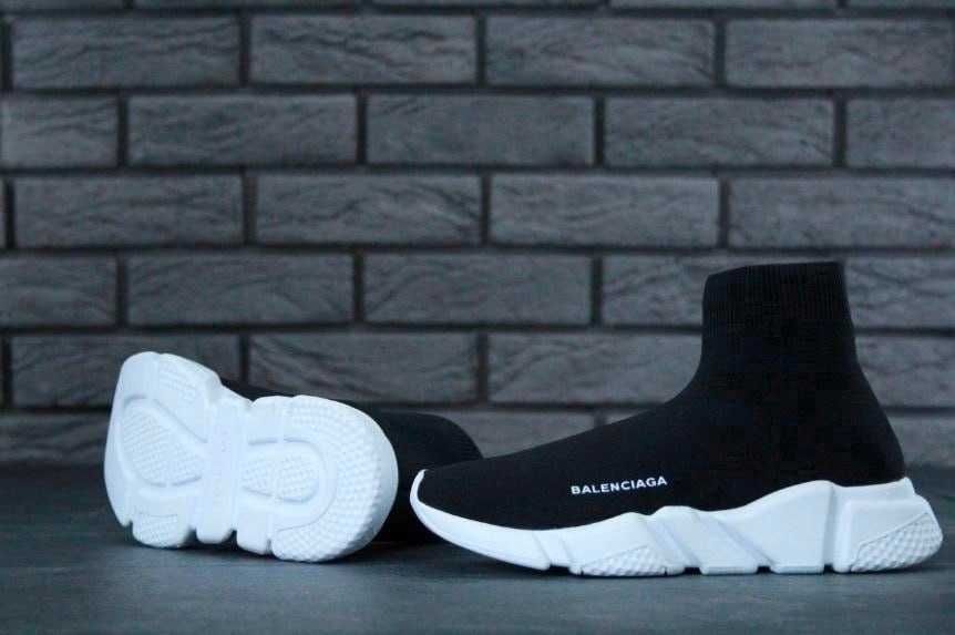 Кроссовки Balenciaga Speed Trainer Black White 36-45 Носки! Хит Весны!