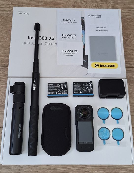 Kamera sferyczna INSTA 360 X3 CREATOR KIT (wraz z dodatkami)