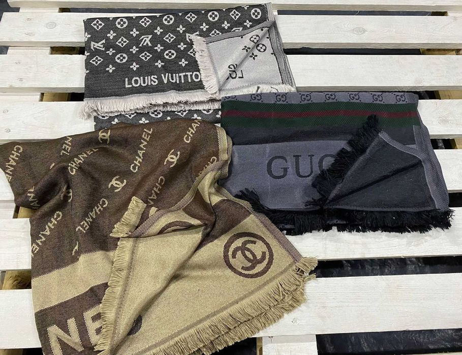Szalik dwustronny Louis Vuitton Szal Burberry Chusta Premium