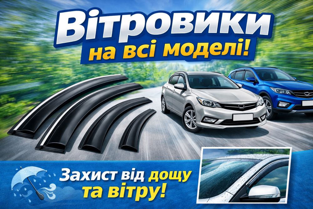 Вітровики Ветровики Дефлектори Вікон Volkswagen Audi Kia Hyundai Ford
