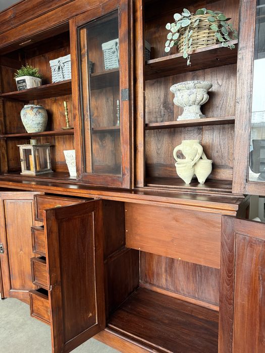 DUZY stary kredens biblioteka z duszą rustykalna kolonialna vintage