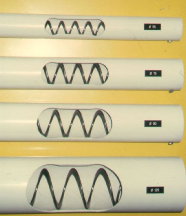 Спіраль для труби 36/43/45/52/60/70/87/95мм Гнучкий шнек від 1 метра